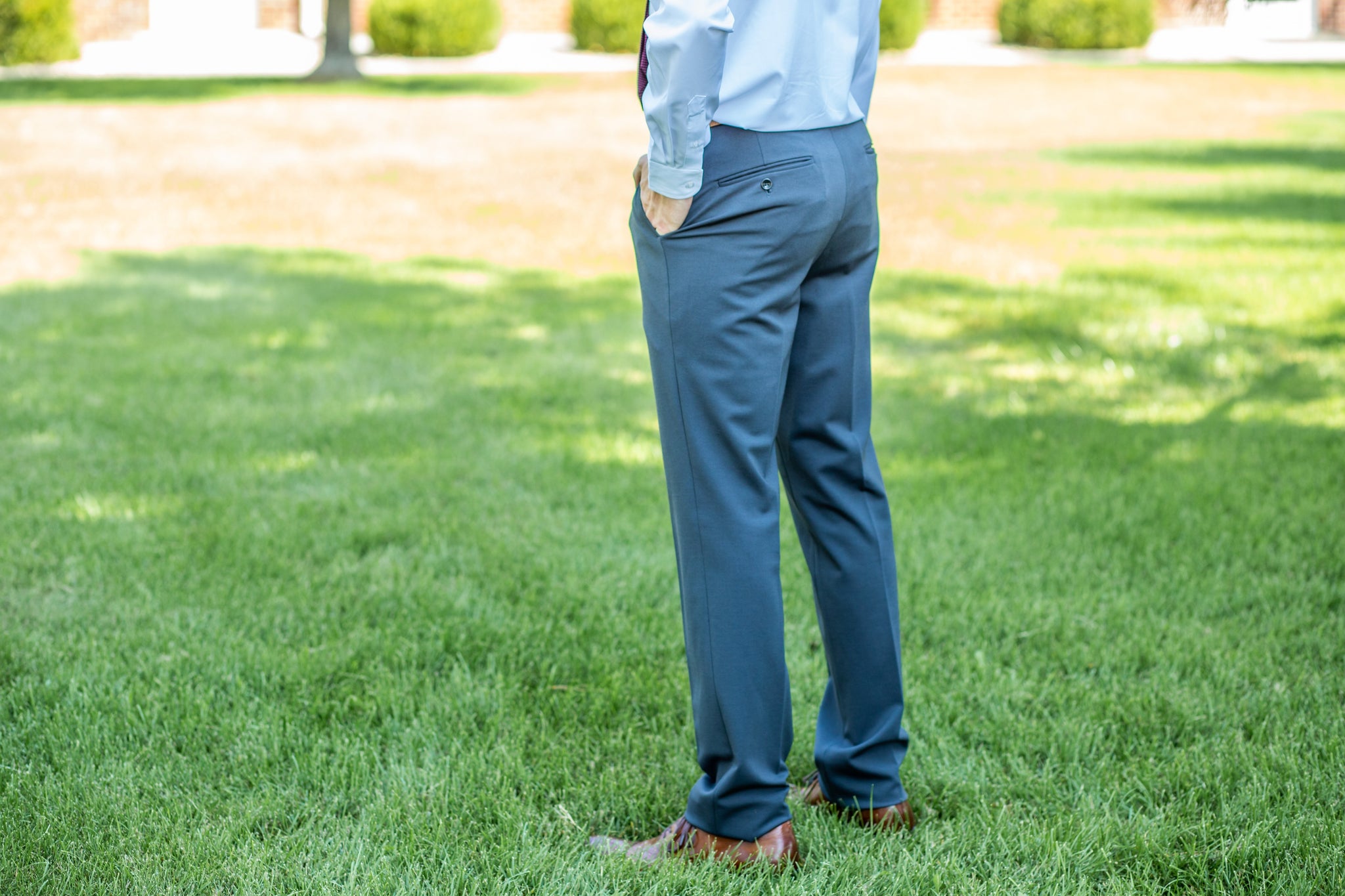 Washable 2-Pant Flex Suit Charcoal