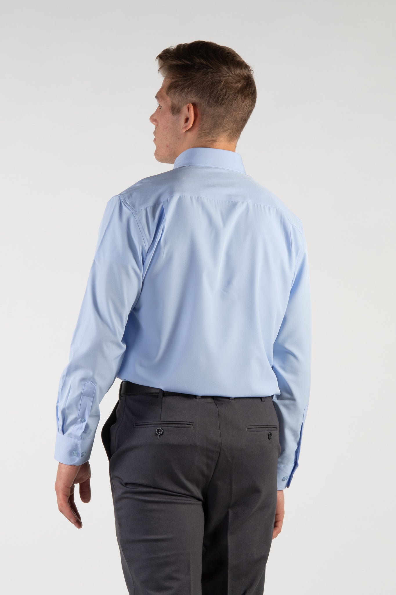 Robbins & Brooks 4-Way Flex Blue Dress Shirt Long Sleeve