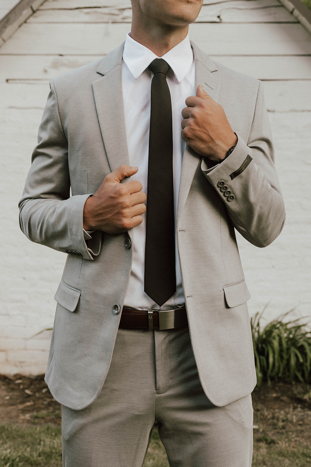 Washable 2-Pant Flex Suit Light Grey