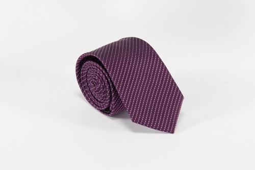 Microfiber Tie - Microfiber Washable Tie Purple W/ Dotted White Lines