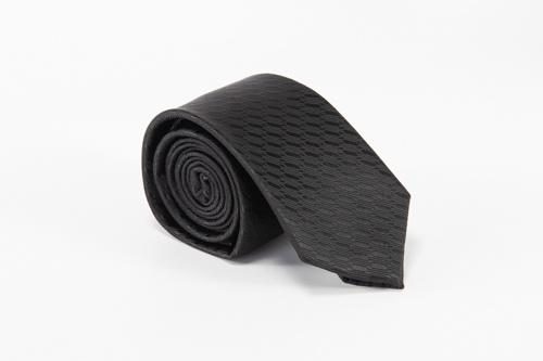 Ties - Microfiber Washable Tie Black Textured