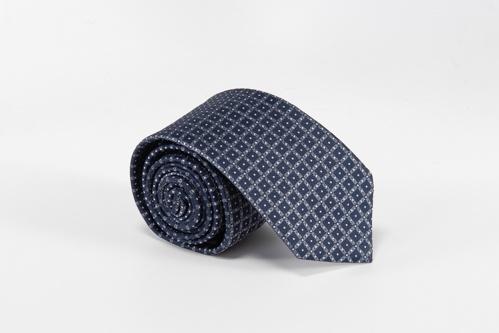 Ties - Microfiber Washable Tie Blue W/ White Checked
