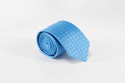 Ties - Microfiber Washable Tie Light Blue Checkered