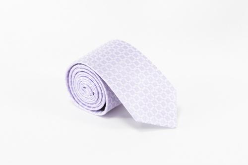 Ties - Microfiber Washable Tie Violet & White Checked
